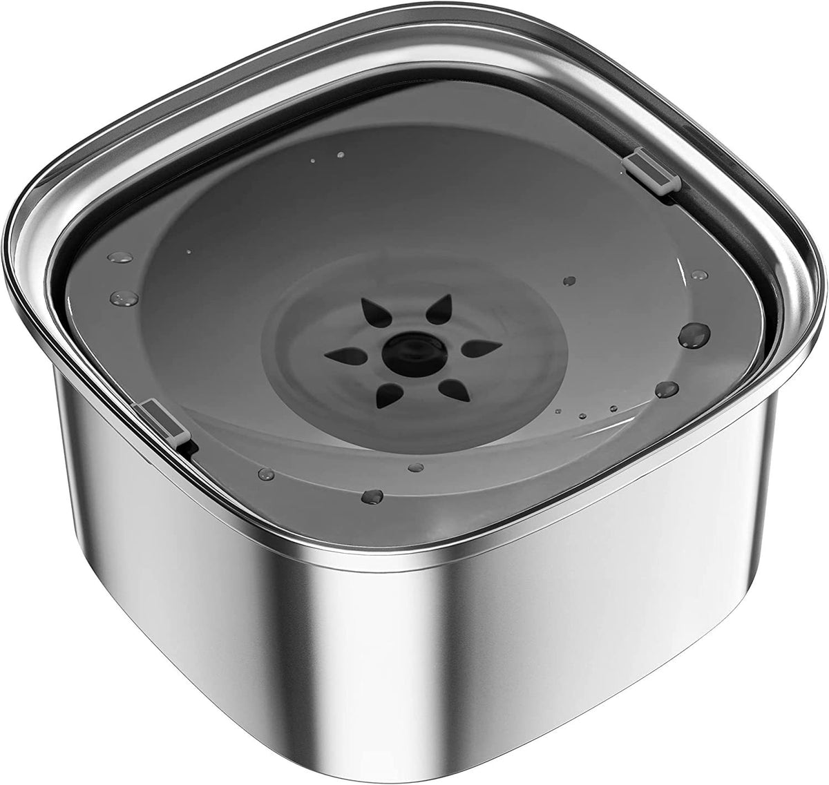 Non slip stainless steel water bowl for dogs cats and small pets